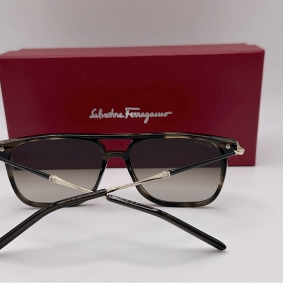 Salvatore Ferragamo SF966S Square Aviator Sunglasses Tortoise Made in Italy - Picture 7 of 10